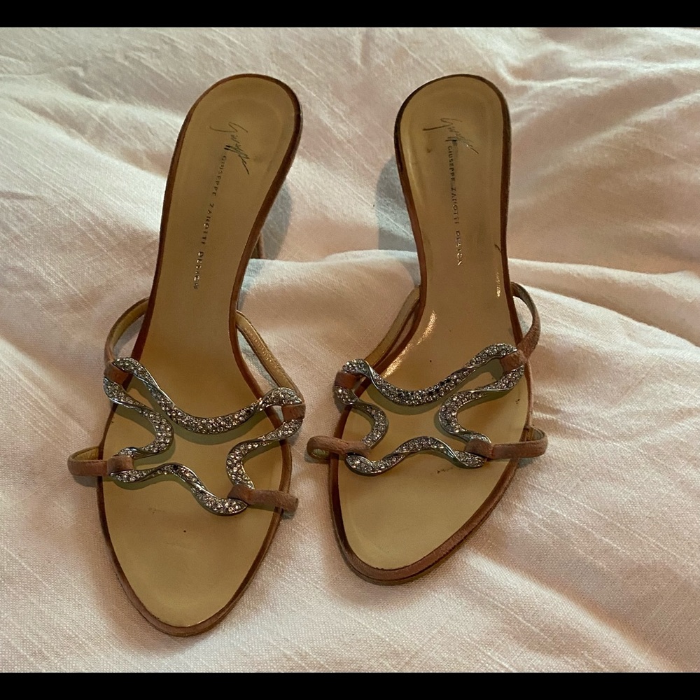Giuseppe Zanotti Swarovski crystal slides sz 39.5